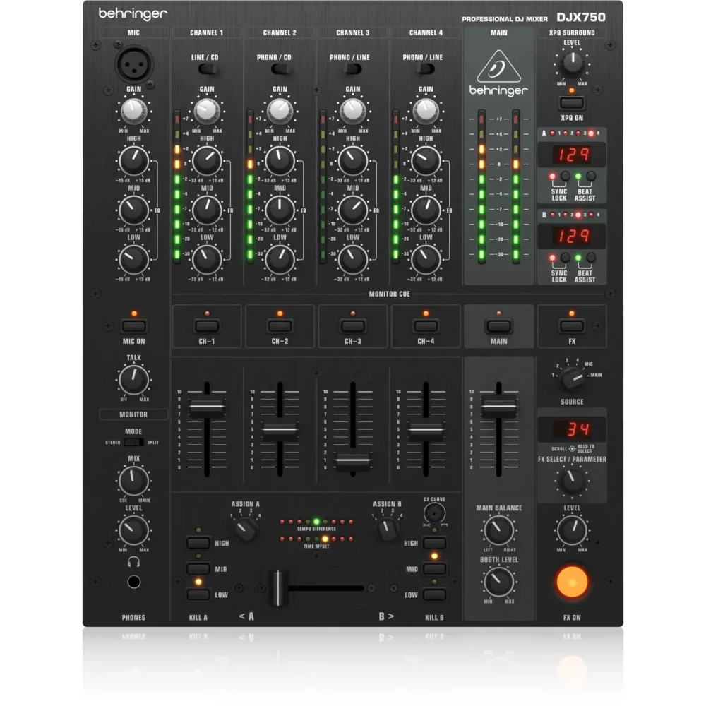 Behringer DJX750 profesionalni 5-kanalni DJ mikser sa naprednim digitalnim efektima i BPM brojačem Prodaja Artist d.o.o. Banja Luka, Sarajevo
