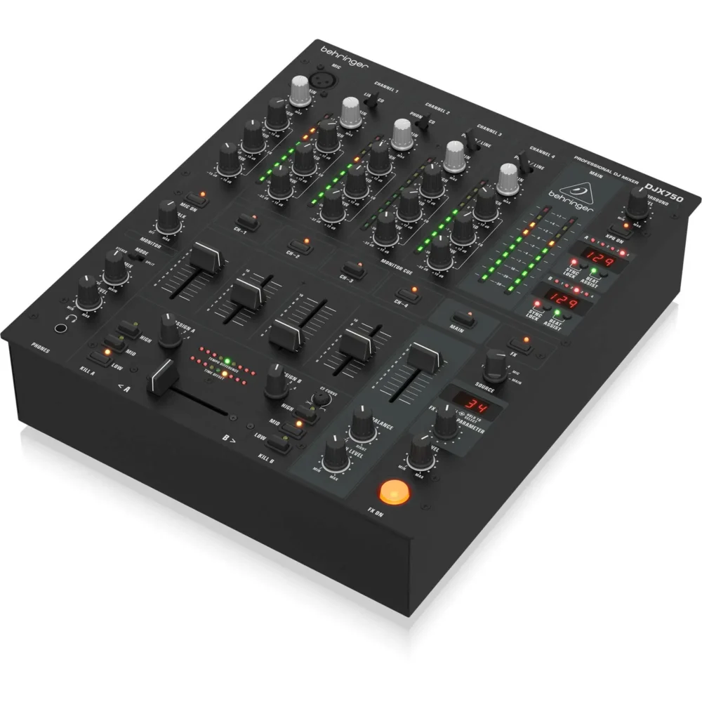 Behringer DJX750 profesionalni 5-kanalni DJ mikser sa naprednim digitalnim efektima i BPM brojačem Prodaja Artist d.o.o. Banja Luka, Sarajevo