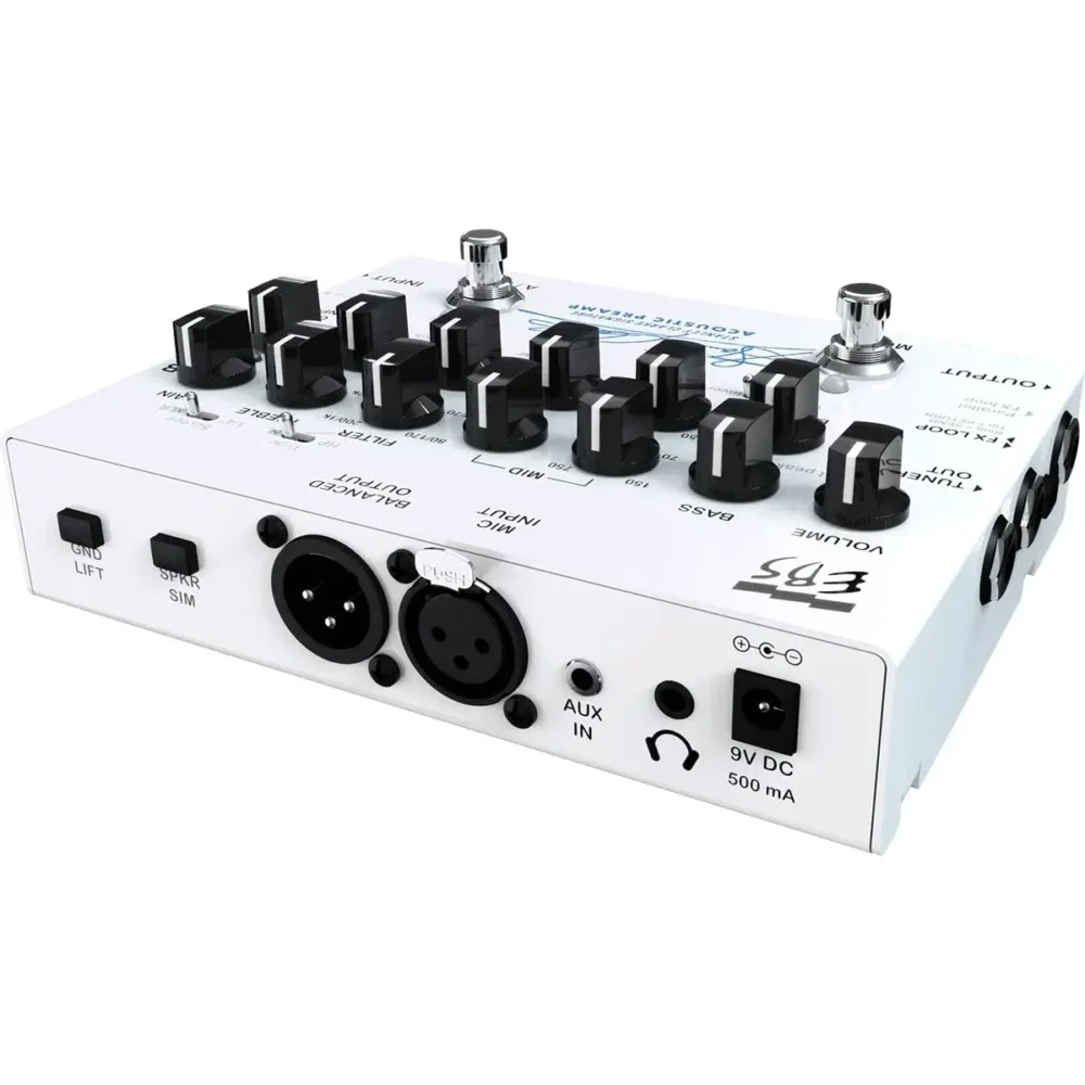 EBS Stanley Clarke Signature Preamp dvokanalni bijeli predpojačivač za kontrabas i akustične instrumente sa XLR, efekt petljom i slušalicama – Prodaja Artist d.o.o. Banja Luka, Sarajevo.