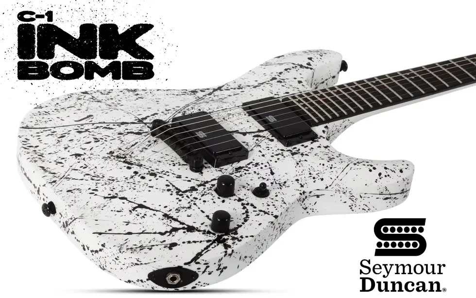 Schecter C-1 Ink Bomb električna gitara u Ink Bomb finišu, sa Seymour Duncan Alt Metal Blackout magnetima i locking mehanikom – Prodaja Artist d.o.o. Banja Luka, Sarajevo