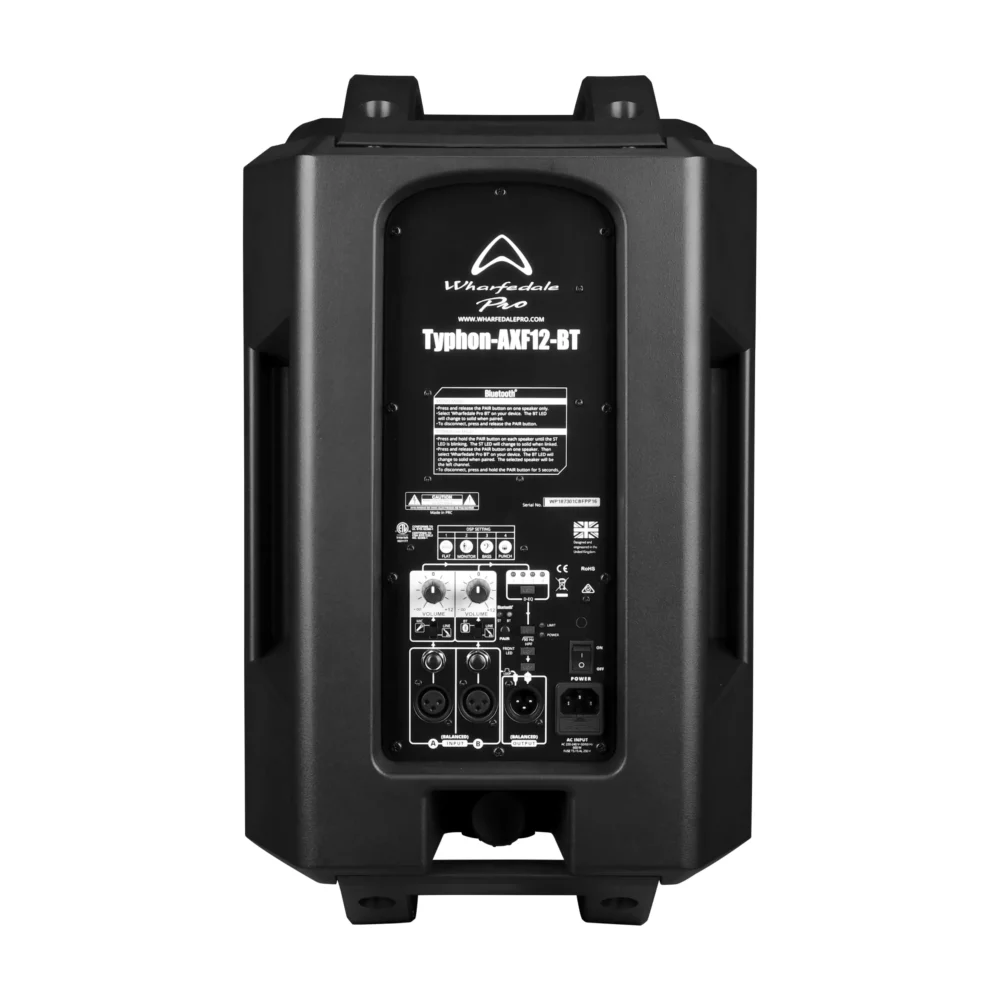 Wharfedale Pro Typhon AXF12-BT aktivna zvučna kutija sa Bluetooth i DSP FIR filterima. Prodaja Artist d.o.o. Banja Luka, Sarajevo.