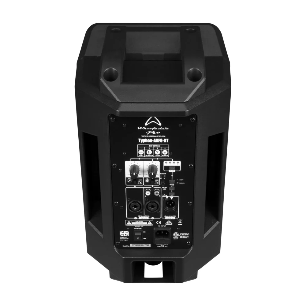 Wharfedale Pro Typhon AXF8-BT aktivna zvučna kutija sa Bluetooth i DSP FIR filterima. Prodaja Artist d.o.o. Banja Luka, Sarajevo.