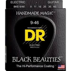 DR K3 BLACK BEAUTIES™ crne žice za  električnu gitaru 9-46, heksagonalno jezgro i K3™ premaz za agresivan ton i dugotrajnost. Prodaja Artist d.o.o. Banja Luka, Sarajevo