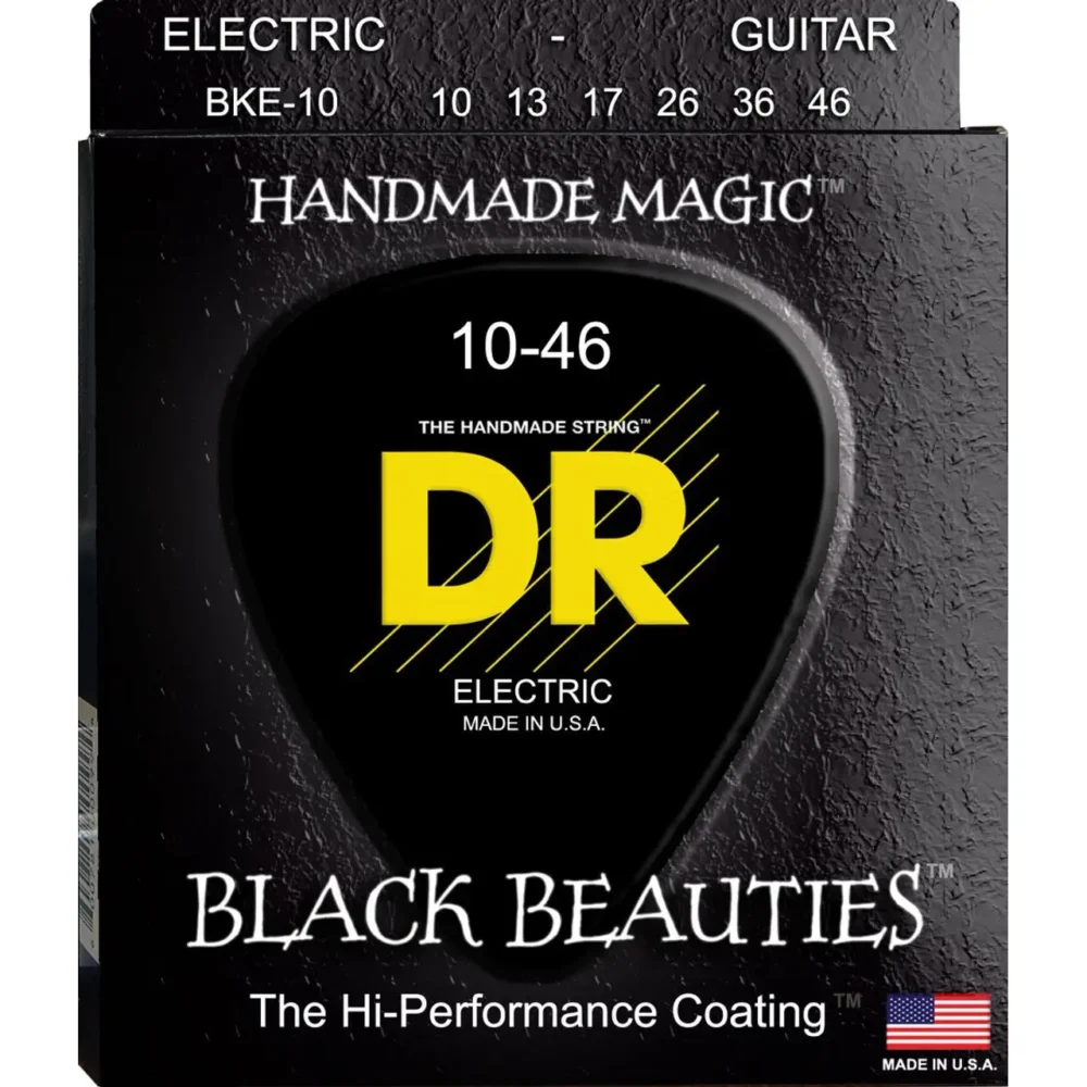 DR K3 BLACK BEAUTIES™ crne žice za električnu gitaru 10-46, heksagonalno jezgro i K3™ premaz za agresivan ton i dugotrajnost. Prodaja Artist d.o.o. Banja Luka, Sarajevo
