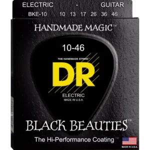DR K3 BLACK BEAUTIES™ crne žice za  električnu gitaru 10-46, heksagonalno jezgro i K3™ premaz za agresivan ton i dugotrajnost. Prodaja Artist d.o.o. Banja Luka, Sarajevo