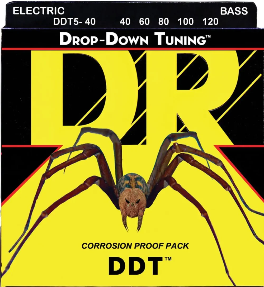 DR Drop Down Tuning DDT električne bas žice, pet žica za drop tuning, stabilna intonacija i jasni tonovi u niskim registrima. Prodaja Artist d.o.o. Banja Luka, Sarajevo