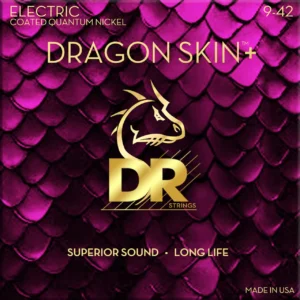 DR Dragon Skin+ DEQ-9 električne žice Quantum Nickel Light 9-42, lagane i brze, dugotrajnost, Prodaja Artist d.o.o. Banja Luka, Sarajevo