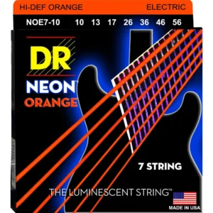 DR Hi-Def Neon Orange žice za električnu gitaru 10-56, neon zeleni K3™ premaz za dugotrajnost i upečatljiv scenski nastup. Prodaja Artist d.o.o. Banja Luka, Sarajevo