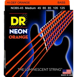 DR Hi-Def Neon Orange K3 bas žiceza električne bas gitare, set od pet žica, produžena dugotrajnost i neon UV efekat pomoću premaza. Prodaja Artist d.o.o. Banja Luka, Sarajevo
