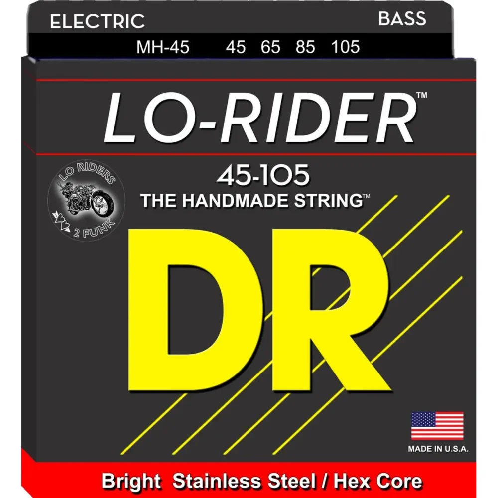 DR LO-RIDER™ Stainless Steel Bass Strings 5str Medium 45-105 žice za bas