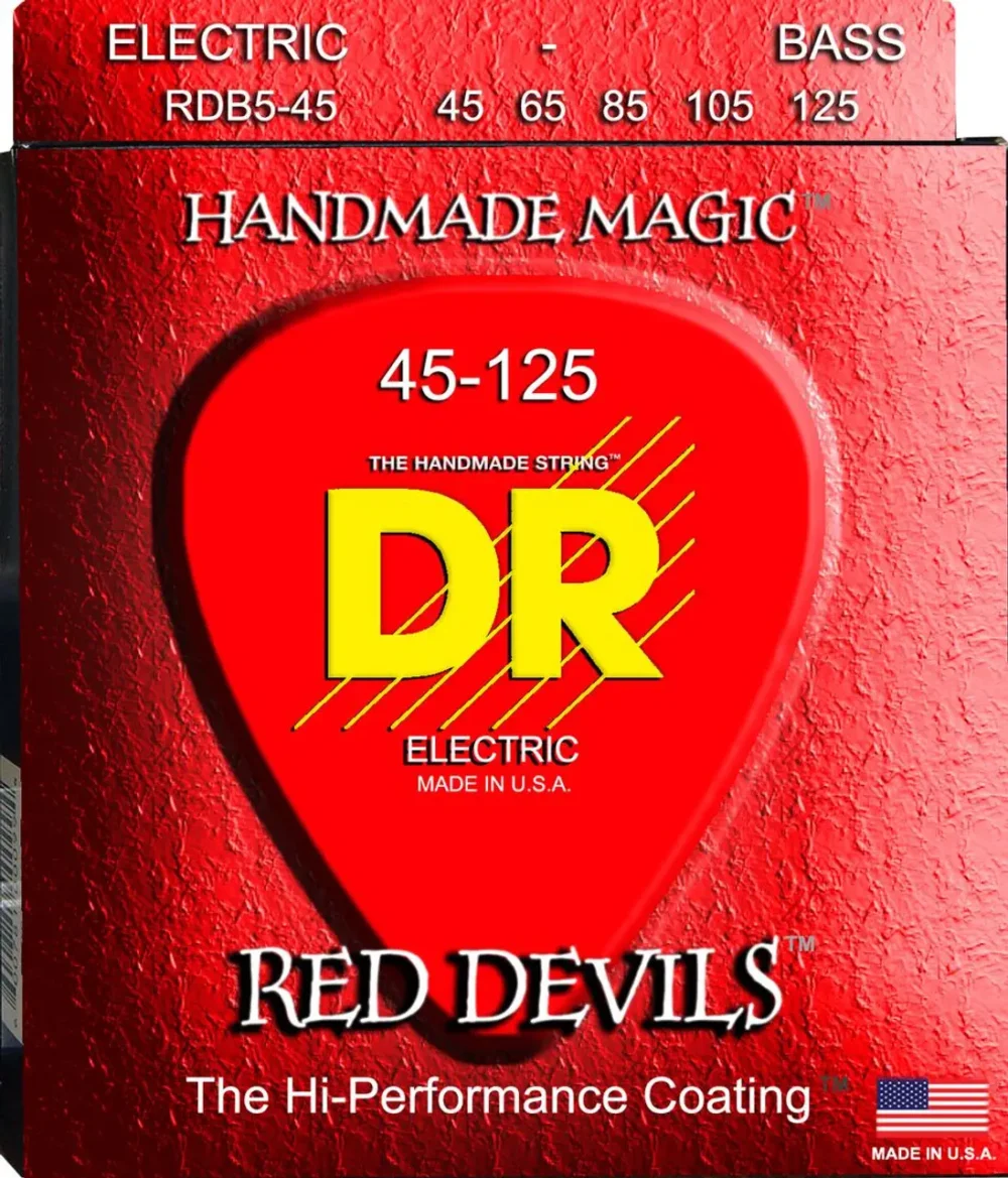 DR K3 Red Devils RDB5-45 bas žice 5-žica crveni premaz, jasna artikulacija i dugotrajnost, Prodaja Artist d.o.o. Banja Luka, Sarajevo