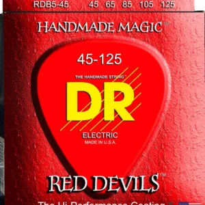 DR K3 Red Devils RDB5-45 bas žice 5-žica crveni premaz, jasna artikulacija i dugotrajnost, Prodaja Artist d.o.o. Banja Luka, Sarajevo