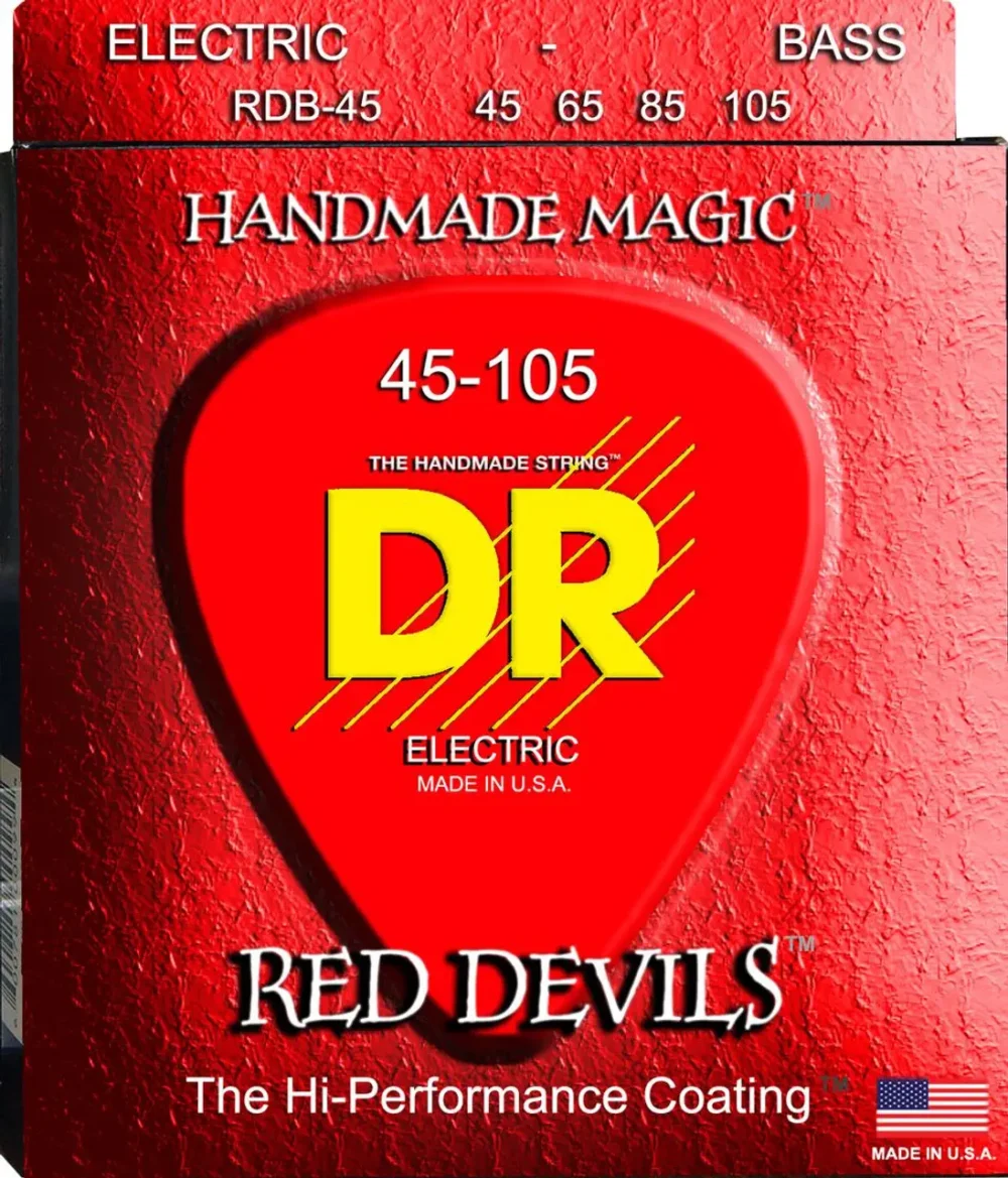 DR K3 Red Devils RDB-45 bas žice 4-žice crveni premaz, jasna artikulacija i dugotrajnost, Prodaja Artist d.o.o. Banja Luka, Sarajevo