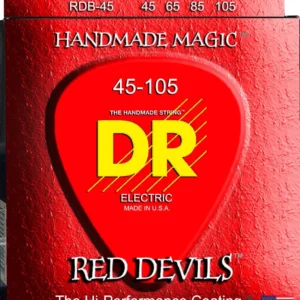 DR K3 Red Devils RDB-45 bas žice 4-žice crveni premaz, jasna artikulacija i dugotrajnost, Prodaja Artist d.o.o. Banja Luka, Sarajevo