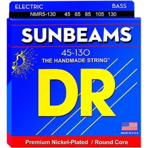 DR Sunbeams niklovane bas žice za električne bas gitare, set od pet žica sa toplim tonom i glatkim osjećajem pod prstima. Prodaja Artist d.o.o. Banja Luka, Sarajevo