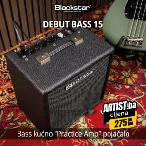Blackstar Debut Bass 15 crno pojačalo za bas gitaru sa 6.5-inčnim zvučnikom i kontrolama tona – Prodaja Artist d.o.o. Banja Luka, Sarajevo.