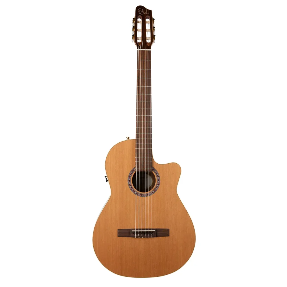 Godin Concert CW Clasica II klasična gitara od punog cedra i mahagonija, ručno izrađena u Kanadi, sa ugrađenom elektronikom, visokim sjajem i vrhunskim zvukom za studijsku i koncertnu upotrebu. Prodaja Artist d.o.o. Banja Luka, Sarajevo