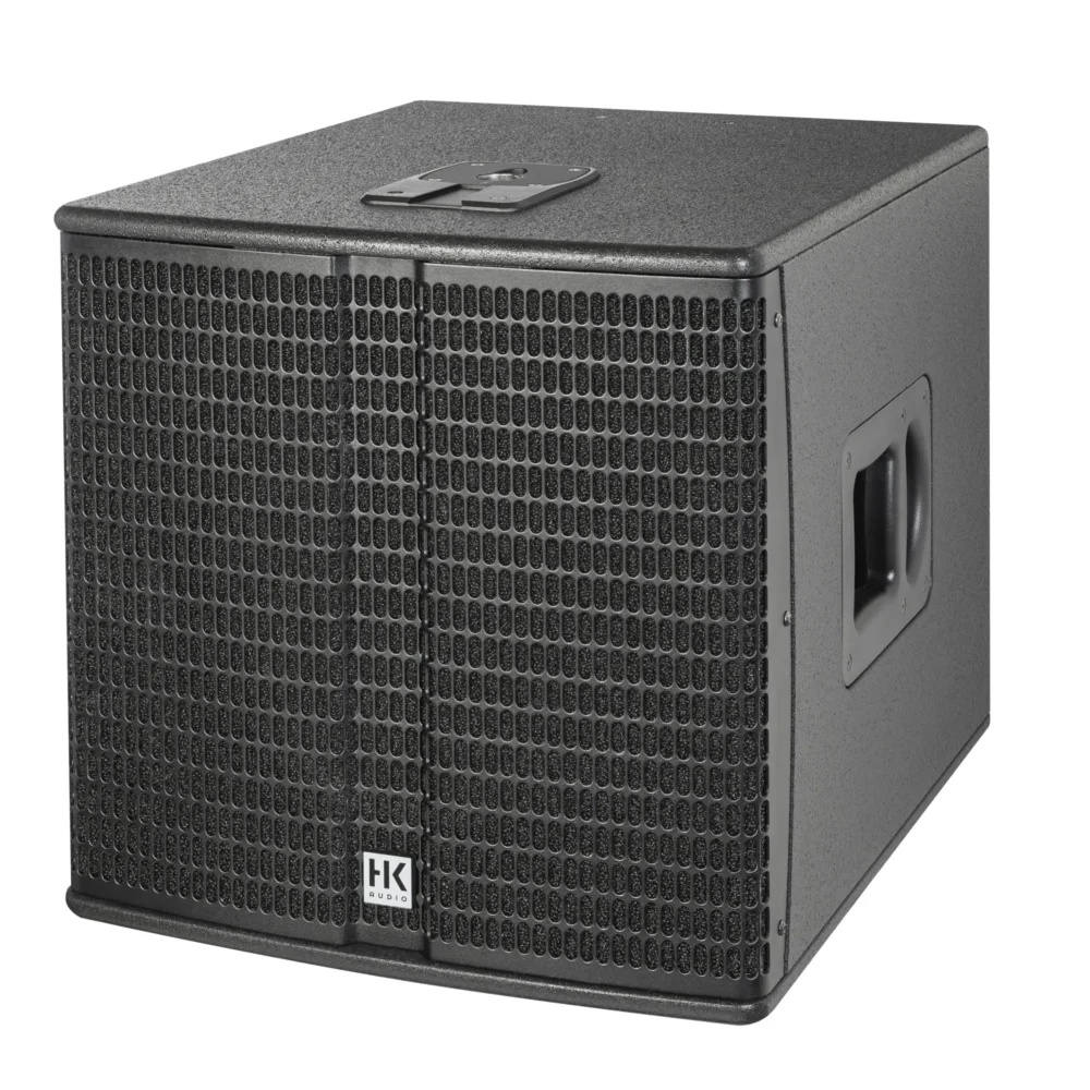 Aktivni 15-inčni subwoofer HK Audio Elements E115 Sub D crne boje sa DSP kontrolom i mrežnom povezivošću, idealan za profesionalni audio sistem. Prodaja Artist d.o.o. prodavnice Banja Luka, Sarajevo.