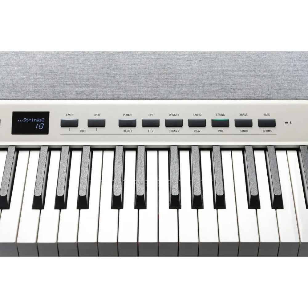 Kurzweil KaP1 prenosivi digitalni klavir u bijeloj boji sa 88 hammer-action tipki i naprednim funkcijama – Prodaja Artist d.o.o. Banja Luka, Sarajevo.