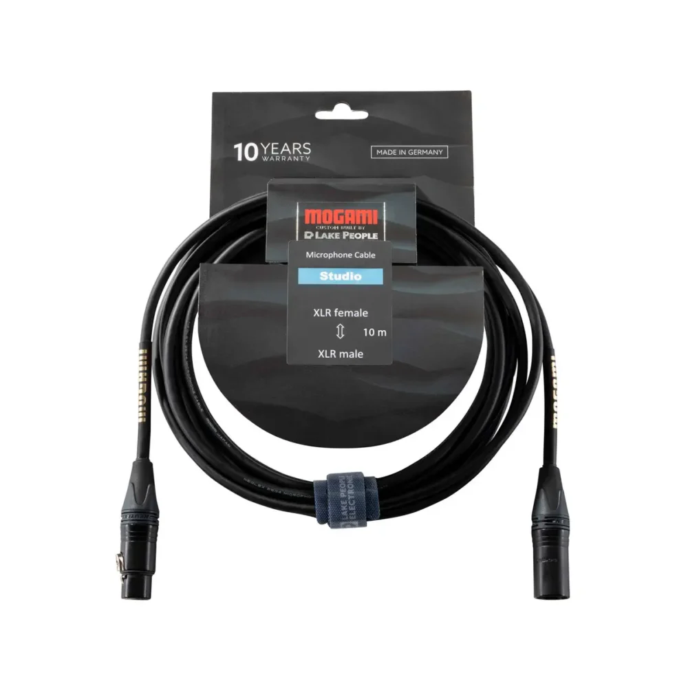 Mogami MICSTU1000BL Gold Edition studijski mikrofonni kabl od 10m, sa Neutrik XLR konektorima, quad-core konstrukcijom, spiralnim oklopom i vrhunskim OFC provodnicima, pruža maksimalnu zaštitu od smetnji i čistoću signala. Prodaja Artist d.o.o. Banja Luka, Sarajevo
