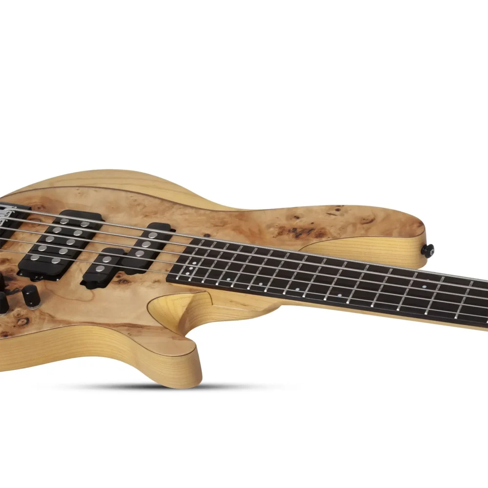 Schecter Reaper-5 Natural Satin petožičana bads gitara sa figured poplar burl topom i Darkglass EQ elektronikom. Prodaja Artist d.o.o. prodavnice Banja Luka, Sarajevo.