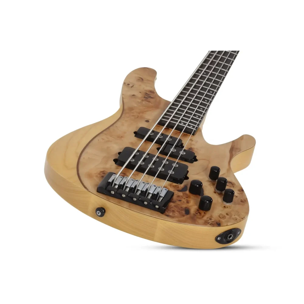 Schecter Reaper-5 Natural Satin petožičana bads gitara sa figured poplar burl topom i Darkglass EQ elektronikom. Prodaja Artist d.o.o. prodavnice Banja Luka, Sarajevo.
