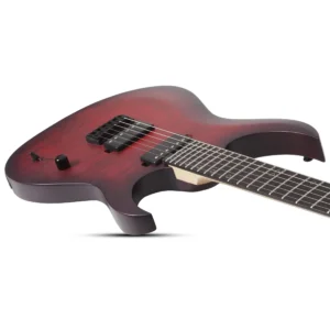 Schecter Sunset-6 Extreme električna gitara u Scarlet Burst boji sa flamed maple topom, USA Custom Shop pikapima i locking mašinicama – Prodaja Artist d.o.o. Banja Luka, Sarajevo