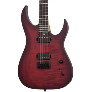 Schecter Sunset-6 Extreme električna gitara u Scarlet Burst boji sa flamed maple topom, USA Custom Shop pikapima i locking mašinicama – Prodaja Artist d.o.o. Banja Luka, Sarajevo