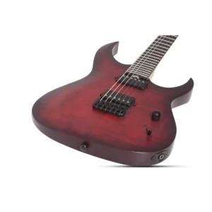 Schecter Sunset-6 Extreme električna gitara u Scarlet Burst boji sa flamed maple topom, USA Custom Shop pikapima i locking mašinicama – Prodaja Artist d.o.o. Banja Luka, Sarajevo