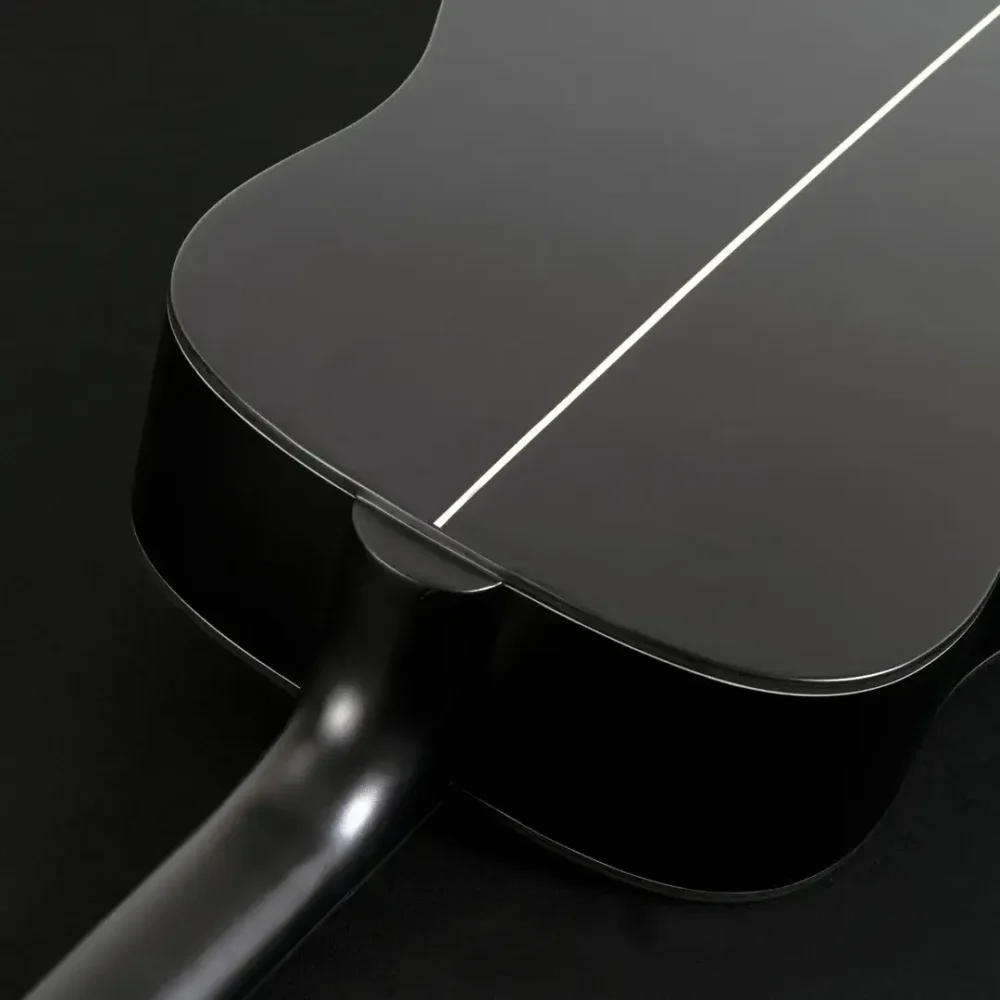 Washburn Deep Forest Ebony D akustična gitara sa Striped Ebony topom, Okoume back & sides, dreadnought tijelom, modernim vratom i Engineered wood fingerboardom sa dots inlay detaljima, pruža dubok, pun i uravnotežen ton za profesionalnu svirku. Prodaja Artist d.o.o. Banja Luka, Sarajevo.