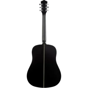 Washburn Deep Forest Ebony D akustična gitara sa Striped Ebony topom, Okoume back & sides, dreadnought tijelom, modernim vratom i Engineered wood fingerboardom sa dots inlay detaljima, pruža dubok, pun i uravnotežen ton za profesionalnu svirku. Prodaja Artist d.o.o. Banja Luka, Sarajevo.