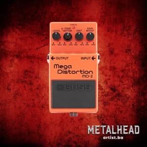 Pedala MD-2 Mega Distortion, trostepena distorzija, GAIN BOOST, BOTTOM/TONE kontrola, dubok i masivan zvuk, idealna za sedmožočane gitare.