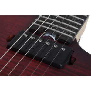 Schecter Sunset-6 Extreme električna gitara u Scarlet Burst boji sa flamed maple topom, USA Custom Shop pikapima i locking mašinicama – Prodaja Artist d.o.o. Banja Luka, Sarajevo