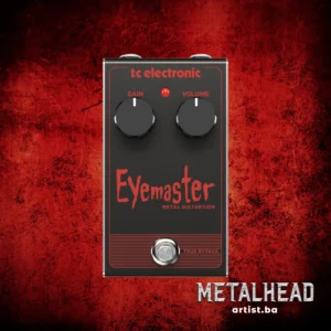 Efekt pedala tc electronic Eyemaster Metal Distortion death metal zvuka  sa jednostavnim kontrolama. Prodaja Artist d.o.o. prodavnice Banja Luka, Sarajevo.