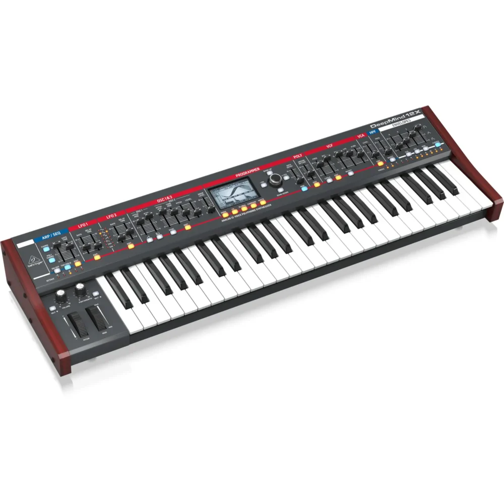 Behringer DeepMind 12X – snažan i kompaktan analogni sintisajzer sa modernom kontrolom i efektima. Prodaja: Artist d.o.o. Banja Luka, Sarajevo
