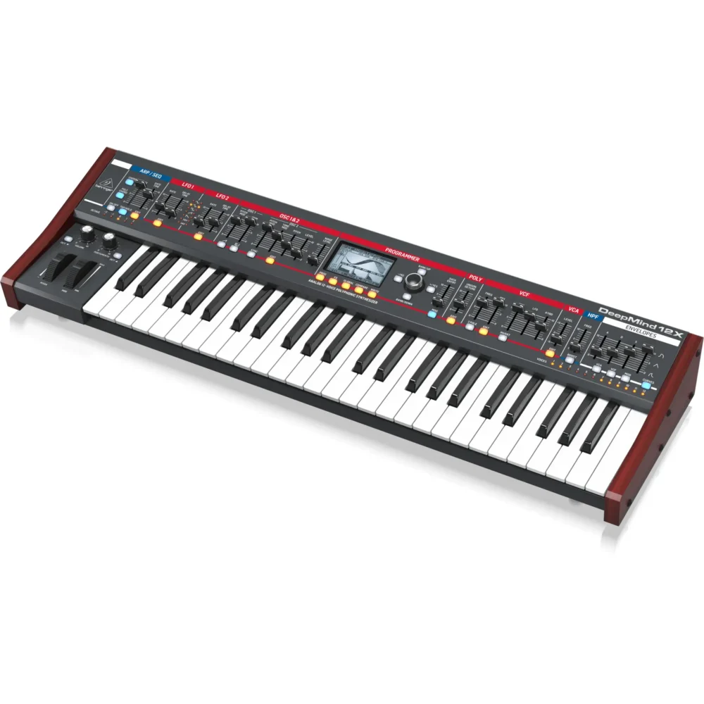 Behringer DeepMind 12X – snažan i kompaktan analogni sintisajzer sa modernom kontrolom i efektima. Prodaja: Artist d.o.o. Banja Luka, Sarajevo