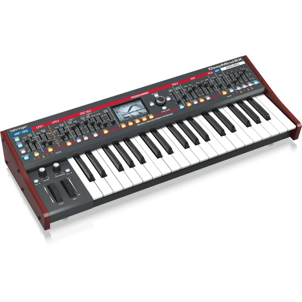 Behringer DeepMind 6X – snažan i kompaktan analogni sintisajzer sa modernom kontrolom i efektima. Prodaja: Artist d.o.o. Banja Luka, Sarajevo