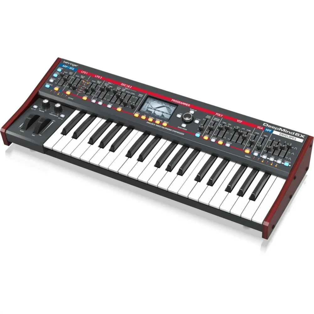 Behringer DeepMind 6X – snažan i kompaktan analogni sintisajzer sa modernom kontrolom i efektima. Prodaja: Artist d.o.o. Banja Luka, Sarajevo