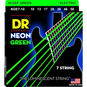 DR Hi-Def Neon Green žice za električnu gitaru 10-56, neon zeleni K3™ premaz za dugotrajnost i upečatljiv scenski nastup. Prodaja Artist d.o.o. Banja Luka, Sarajevo