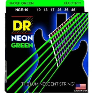 DR Hi-Def Neon Green žice za električnu gitaru 10-46, neon zeleni K3™ premaz za dugotrajnost i upečatljiv scenski nastup. Prodaja Artist d.o.o. Banja Luka, Sarajevo
