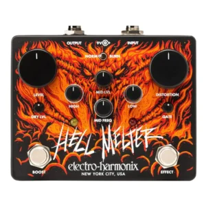 Electro Harmonix Hell Melter Distortion pedala za električnu gitaru, brutalni heavy metal ton, moderna verzija klasične pedale, idealan za ekstremne rifove i live nastupe. Prodaja Artist d.o.o. Banja Luka, Sarajevo