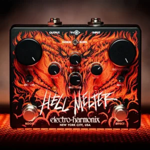 Electro Harmonix Hell Melter Distortion pedala za električnu gitaru, brutalni heavy metal ton, moderna verzija klasične pedale, idealan za ekstremne rifove i live nastupe. Prodaja Artist d.o.o. Banja Luka, Sarajevo