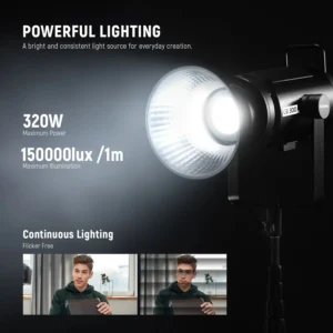 Neewer CB300B Bi-Color LED Monolight sa Bowens S mountom, 2700-6500K, 150,000 lux, 12 efekata, AC napajanje, aplikacija za daljinsku kontrolu, ventilator niske buke. Prodaja Artist d.o.o. Banja Luka, Sarajevo.
