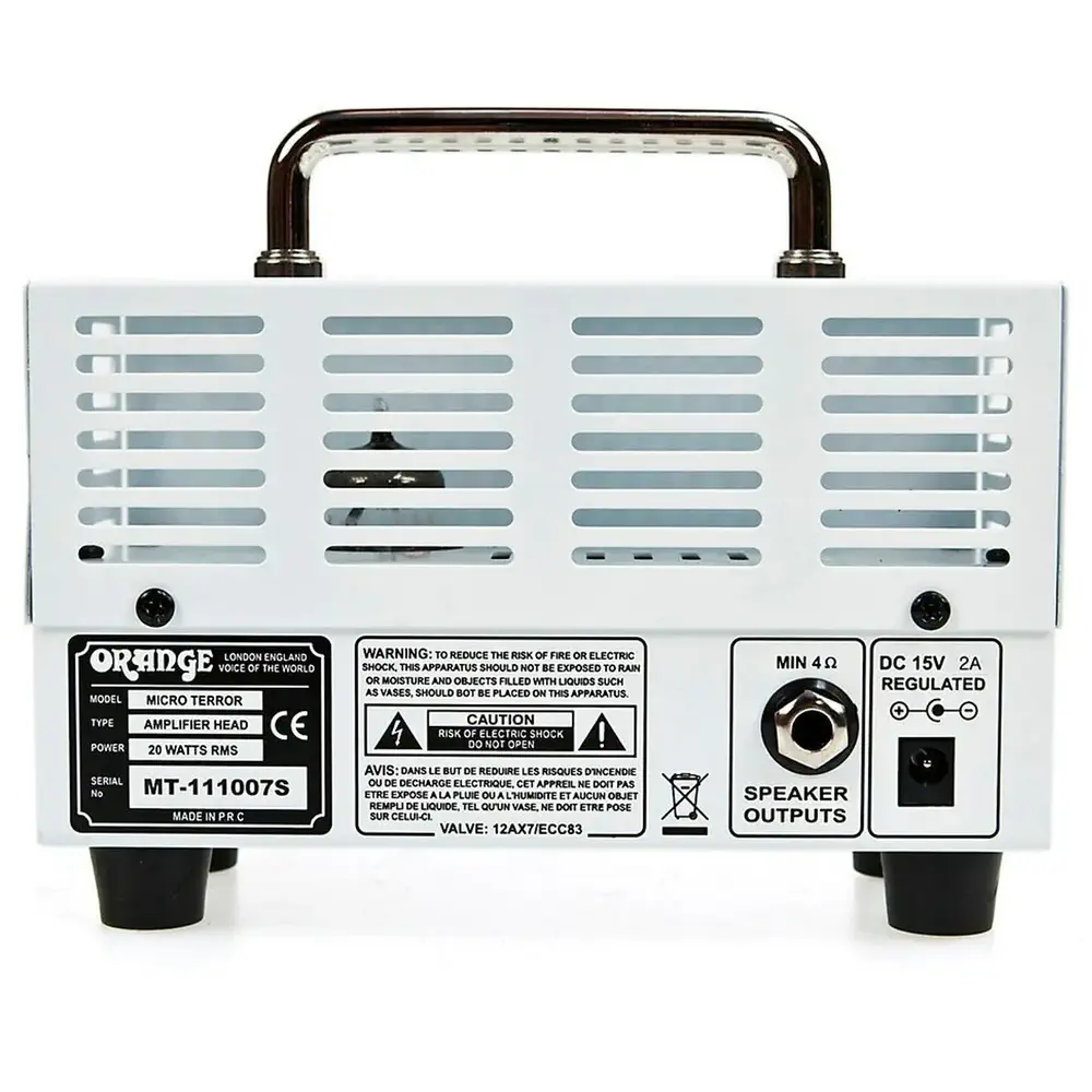 Orange Micro Terror hybrid guitar amp head 20W sa ECC83 lampom i prepoznatljivim britanskim tonom, kompaktan i lagan za svirke i kućnu upotrebu. Prodaja Artist d.o.o. Banja Luka, Sarajevo