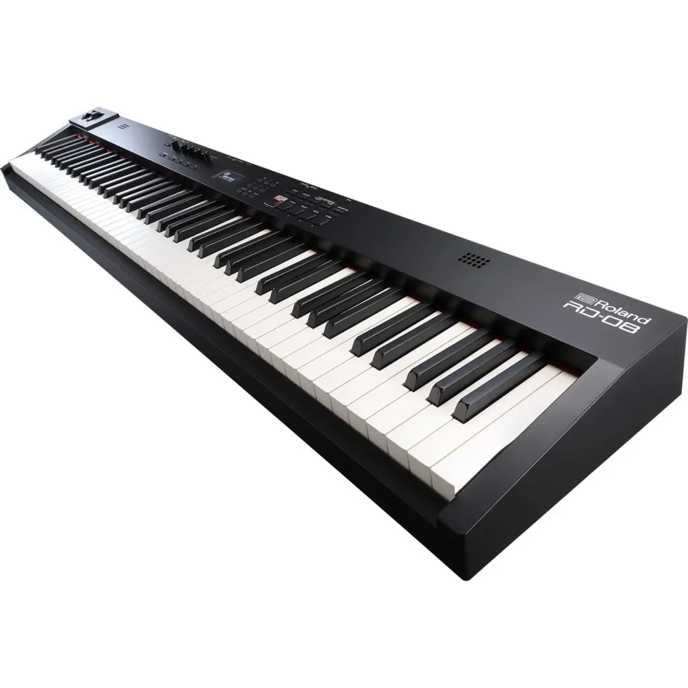 Roland RD-08 stage piano sa 88 tipki, ZEN-Core zvuk i ugrađeni efekti, idealan za scenske i studijske nastupe. Prodaja Artist d.o.o. Banja Luka, Sarajevo