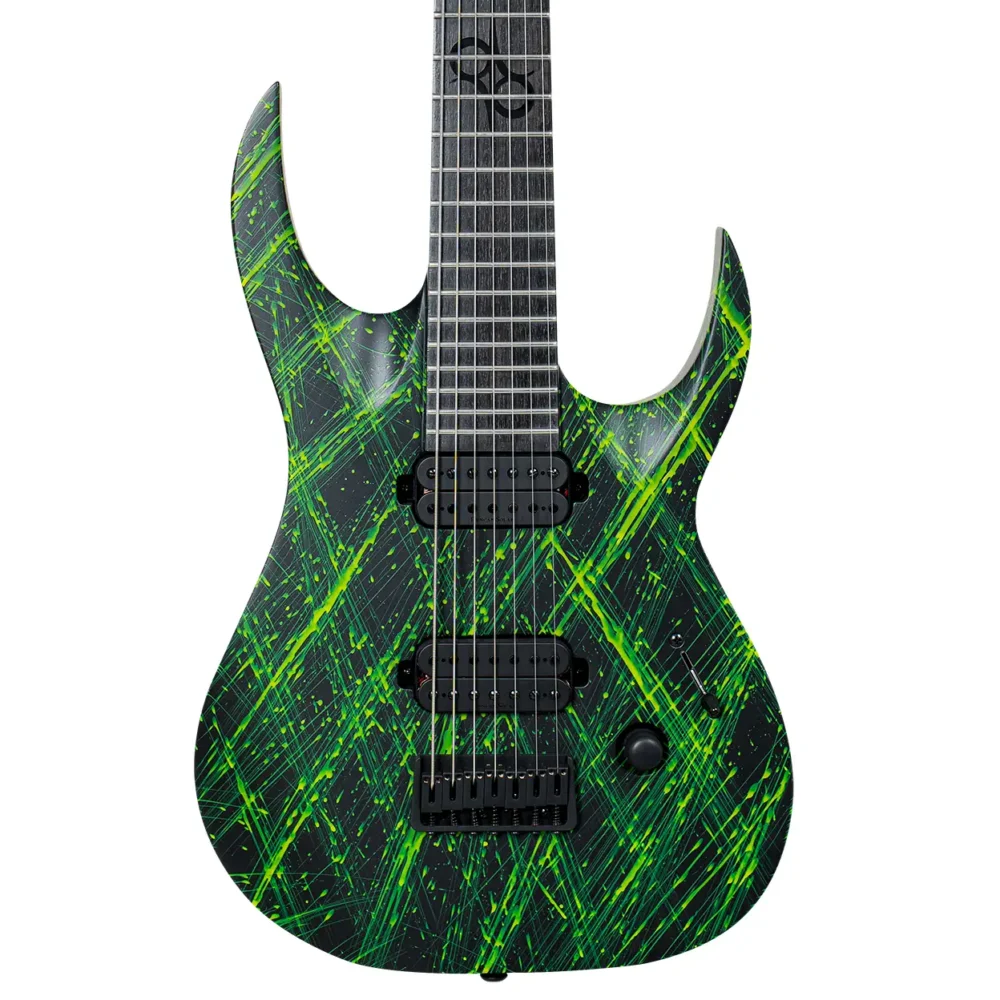 Solar A2.7CLN CANIBALISMO+ 7-string električna gitara s Duncan Solar pickupovima i Lemon Neon Splatter finišem. Prodaja Artist d.o.o. Banja Luka, Sarajevo.