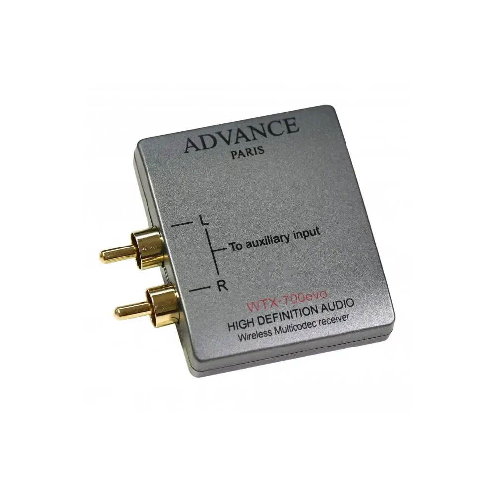 Advance Paris WTX-700 EVO aptX HD Bluetooth prijemnik za bežični Hi-Fi audio streaming sa RCA izlazom i TI PCM 5102 konverterom. Prodaja Artist d.o.o. Banja Luka, Sarajevo.