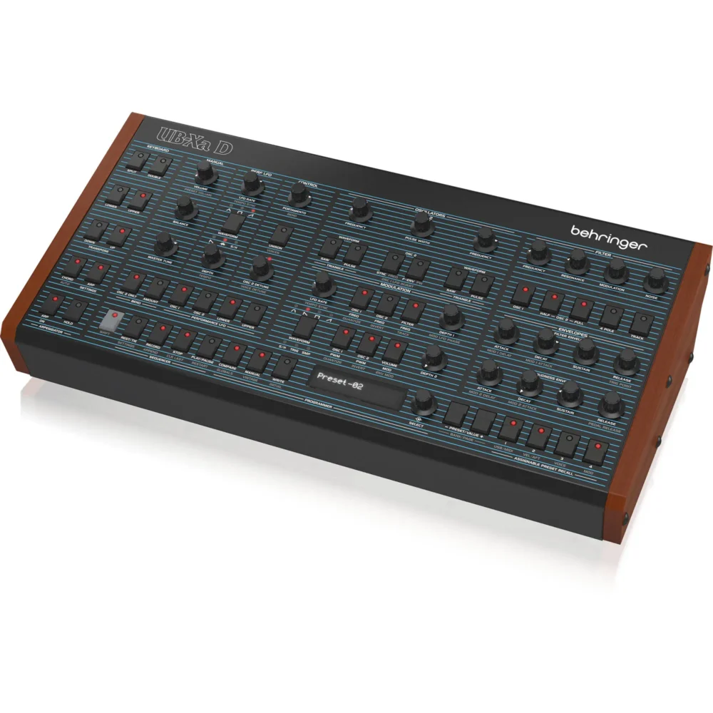 Behringer UB-Xa D plavi analogni 16-glasni desktop sintisajzer modul sa 32 oscilatora, 2 ADSR, 2 LFO, sekvencerom, arpeđatorom i rackmount nosačima, Prodaja Artist d.o.o. Banja Luka, Sarajevo