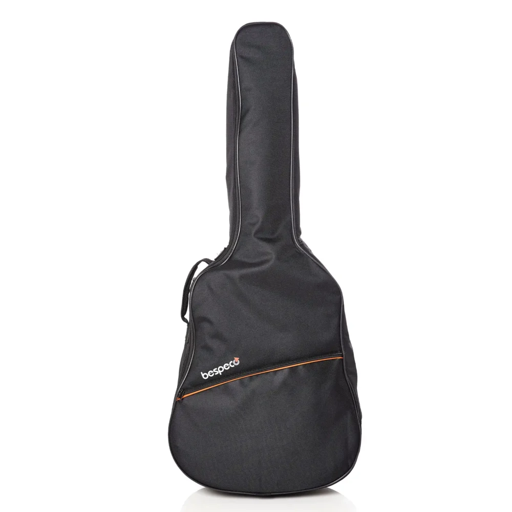 Bespeco BAG10AG torba za akustičnu gitaru, crna sa narandžastim detaljima, 10 mm postava, Artist d.o.o.