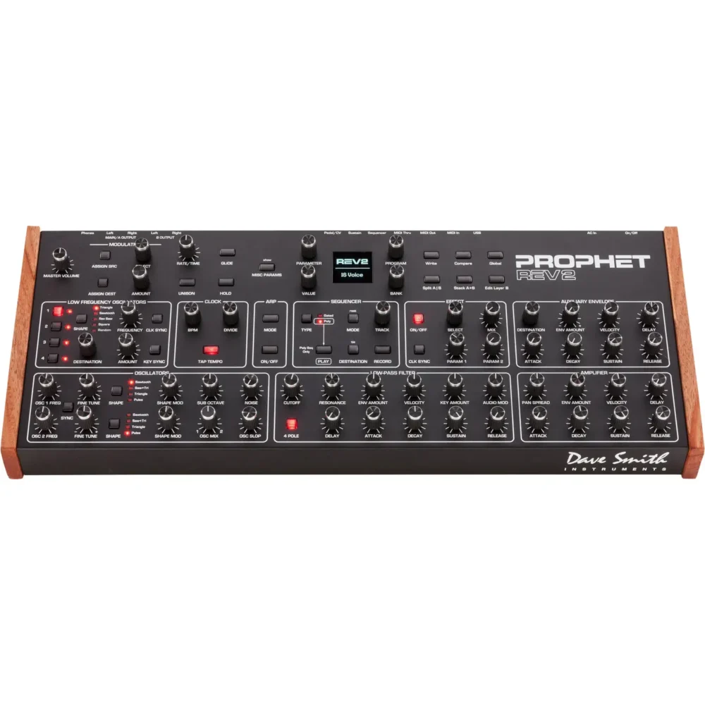 Sequential Prophet REV2-8 8-glasovni analogni polifonični synth sa step sequencerom i arpeggiatorom, idealan za profesionalnu produkciju. Prodaja Artist d.o.o. Banja Luka, Sarajevo